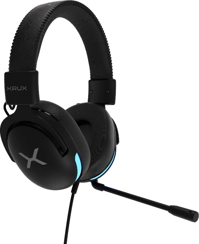 Kufje KRUX Crave RGB KRXC015 për lojëra, të zeza