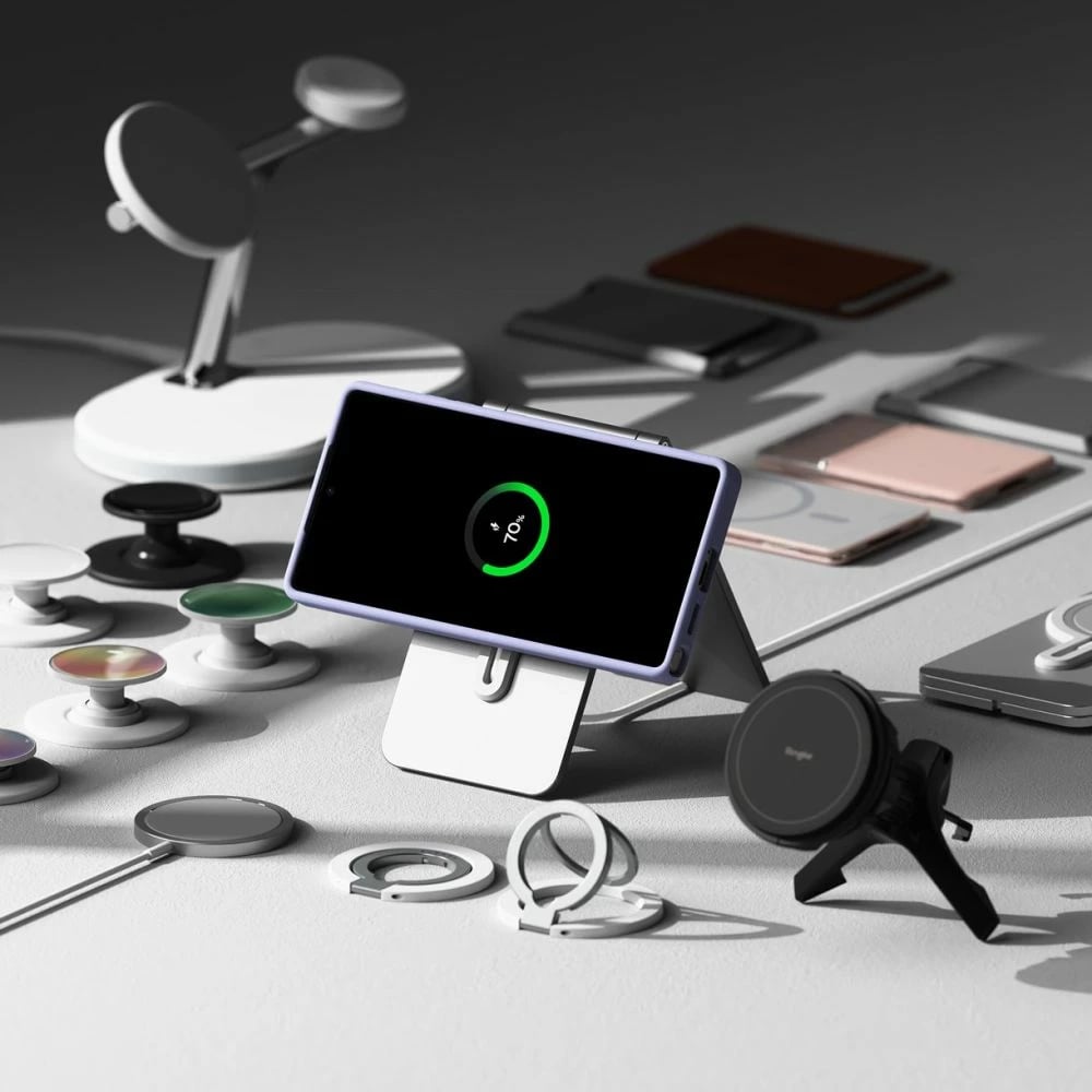 Mbështjellës silikon Ringke për Samsung Galaxy S25 Ultra, MagSafe, vjollcë