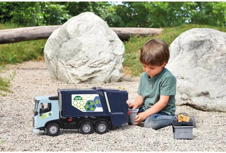 Kamion lodër Lena Worxx Volvo FMX, plastikë, 52 cm, azur/blu e errët