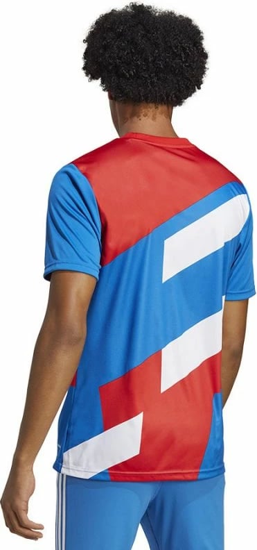 Fanellë adidas për meshkuj, FC Bayern, e bardhë me të kuqe dhe blu