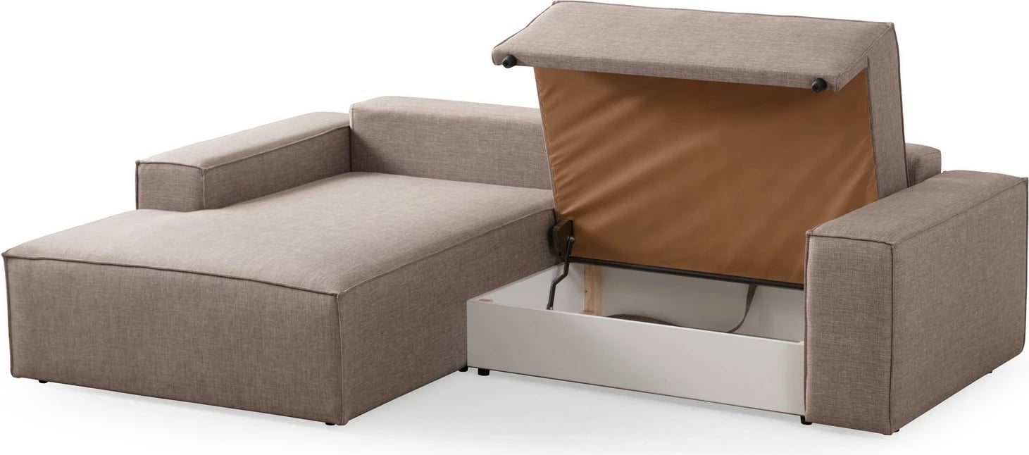 Kënd-sofë krevati Atelier del Sofa, Pırlo kënd majtas, kafe