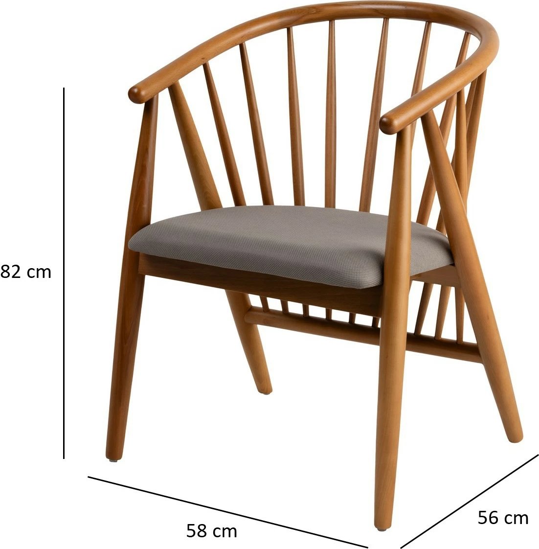 Karrige druri Nordure, ngjyrë lisi dhe gri, Doris