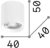 Llambat e tavanit  Nitro pl round d04 3000k