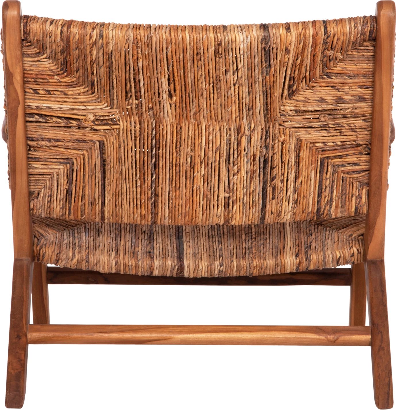 Karrige e ulët TONDO FH9914 dru TEAK & litar banane, ngjyrë natyrale, 69x74x68Hcm