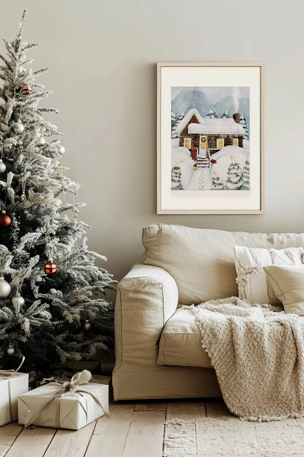 Pikturë dekorative me kornizë, Wallity, shumëngjyrëshe, Nwyearsngmdl106, 33x48cm