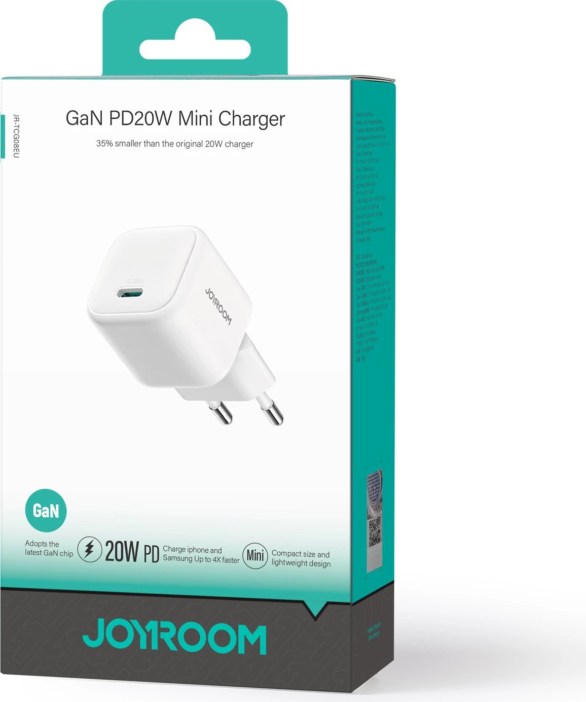 Karikues muri Joyroom JR-TCG08, GaN, 20W, USB-C, i bardhë Karikues muri Joyroom JR-TCG08, GaN, 20W, USB-C, i bardhë