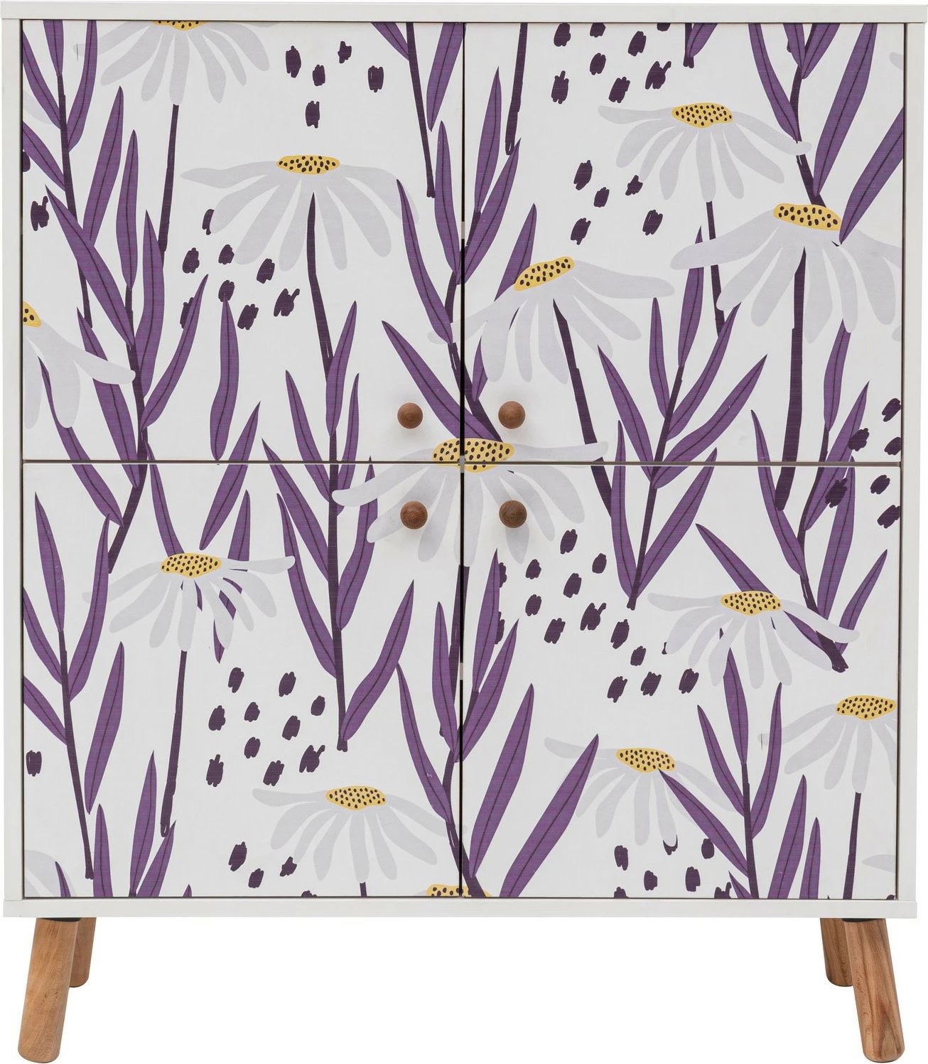 Dollap multifunksional Skye Decor, Multilüx Daisy, i bardhë, lejla, 95x111x36cm