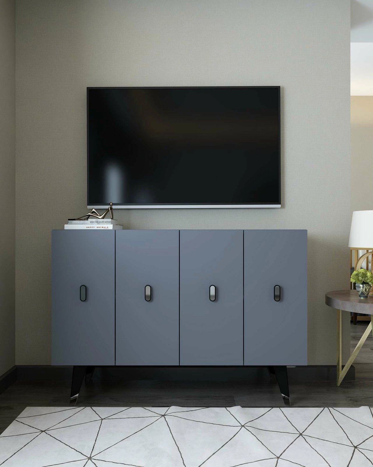 Konsol Skye Decor, anthracite, silver, 8168KM-32