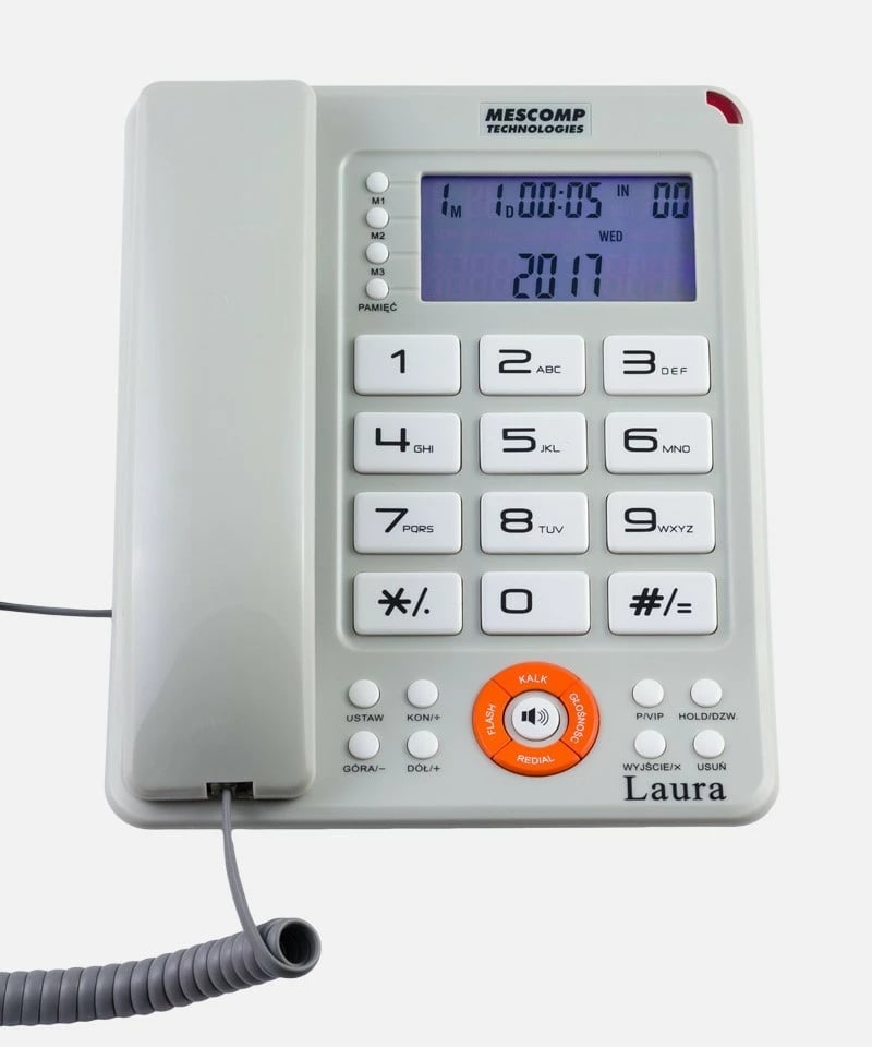Telefon fiks me kabllo Mesmed MT-816 Laura, Gri