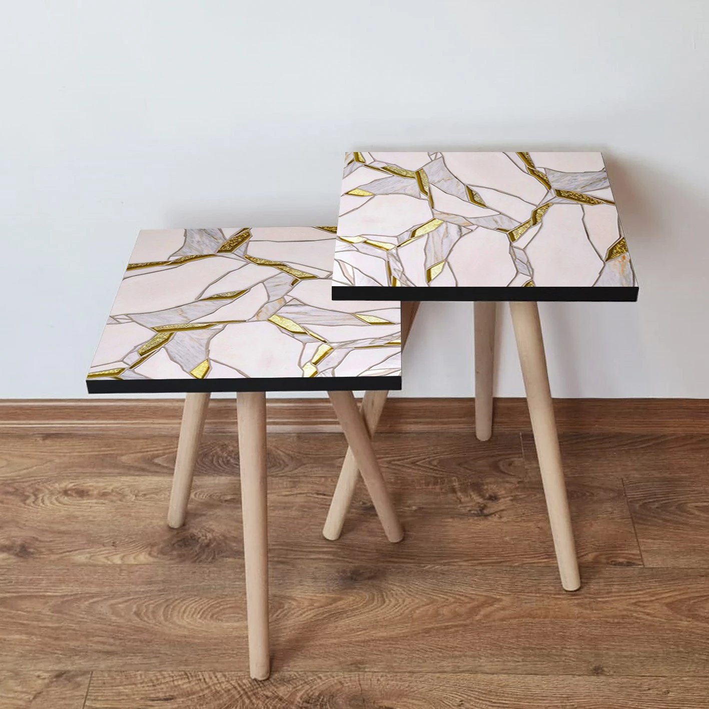 Set tavolina të vendosshme (2 copë), Skye Decor, 2Shp107, rozë