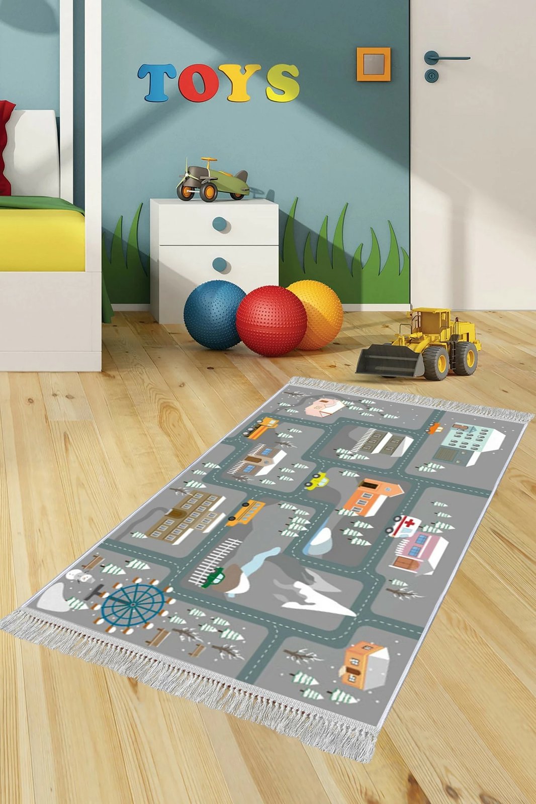 Qilim për fëmijë, ngjyrë gri, Conceptum Hypnose, ELS586, 80x120cm