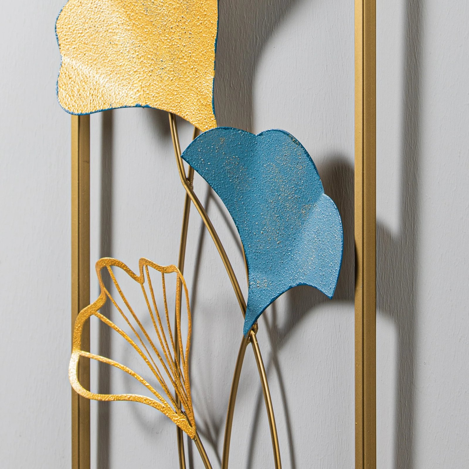 Aksesor dekorativ metalik për mur, Wallity Nadide - 2, shumëngjyrësh, 32x5x90cm