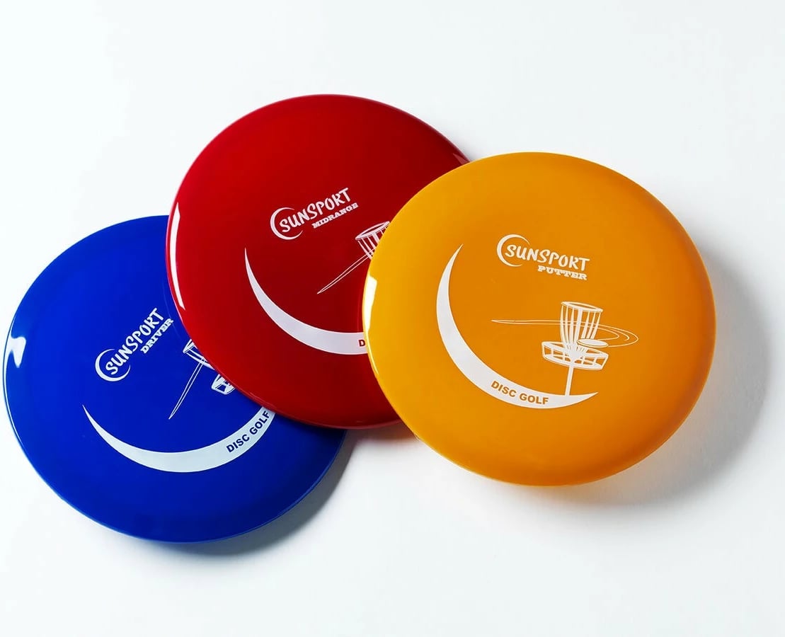 Set disqe për Disc Golf Tactic Sunsport Pro, 3 copë, multingjyrësh