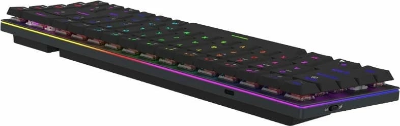 Tastierë mekanike Aqirys Agena, 65%, 68 taste, RGB, wireless & me kabllo, e zezë