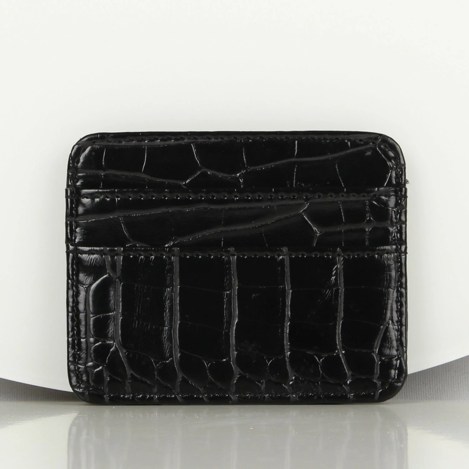 Portofol prej lëkure, ngjyrë e zezë, Zoozie Bags, 10.5x8.5cm