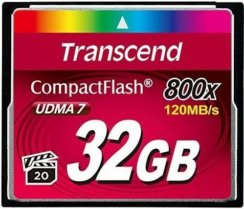 Kartelë memorie Transcend CompactFlash 800x 32GB, 120MB/s, e zezë