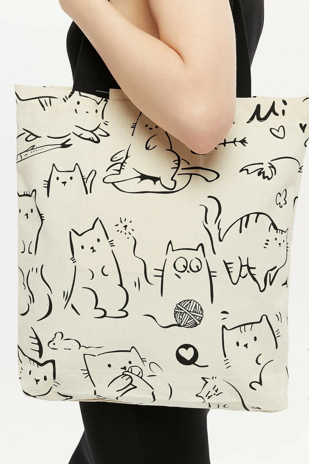 Çantë tote Zoozie Bags, krem e zezë, 2207