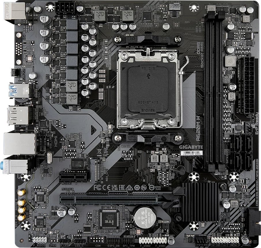 Pllakë amë Gigabyte A620M H, Socket AM5, micro ATX, 2x DDR5, HDMI/DP, M.2, e zezë