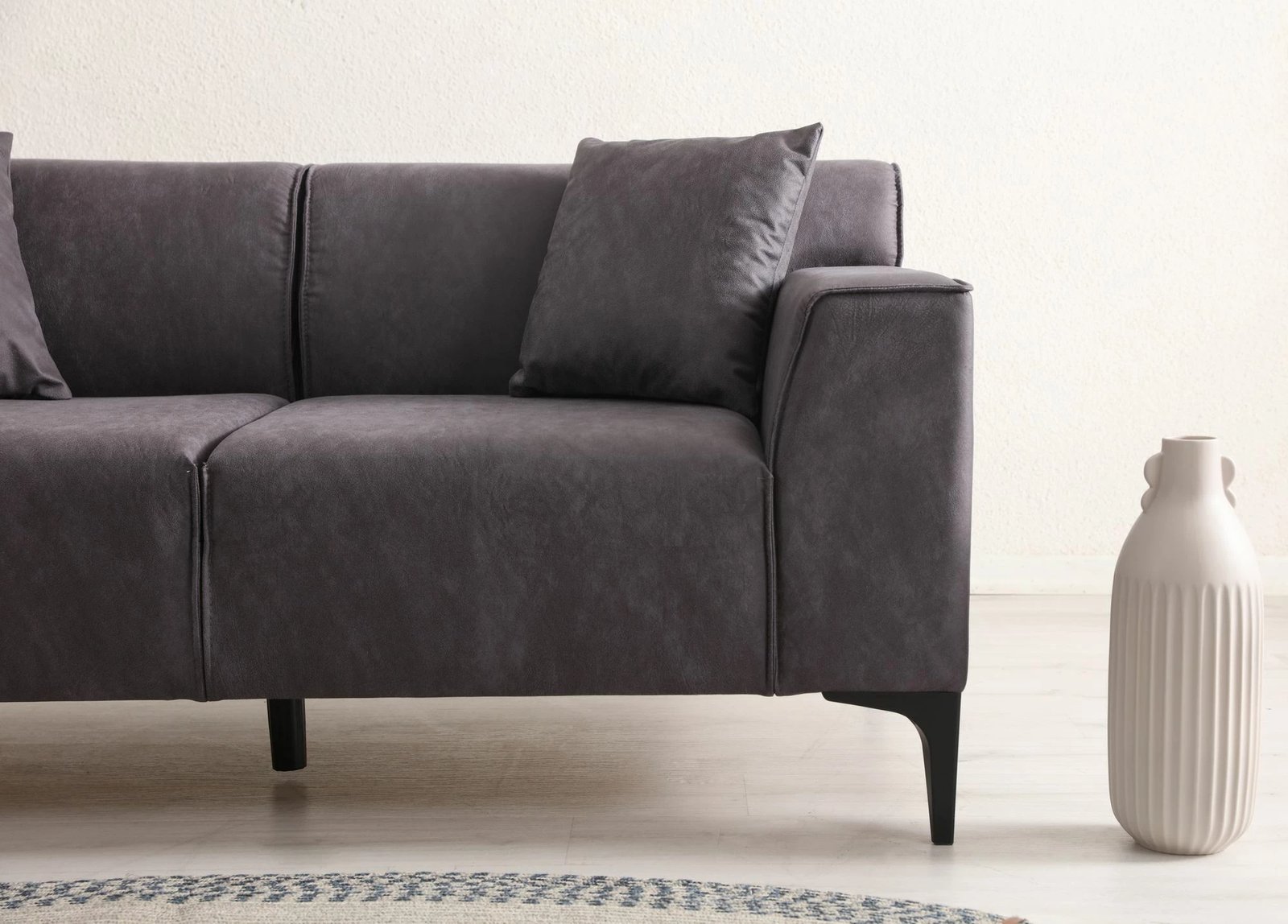 Divan dy-vendësh, ngjyrë antracit, Atelier del Sofa, New Petra 2