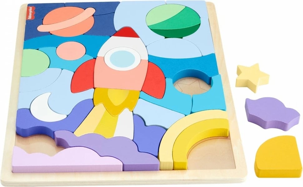 Puzzle druri Fisher Price HXY42, 42 pjesë, Hapësirë