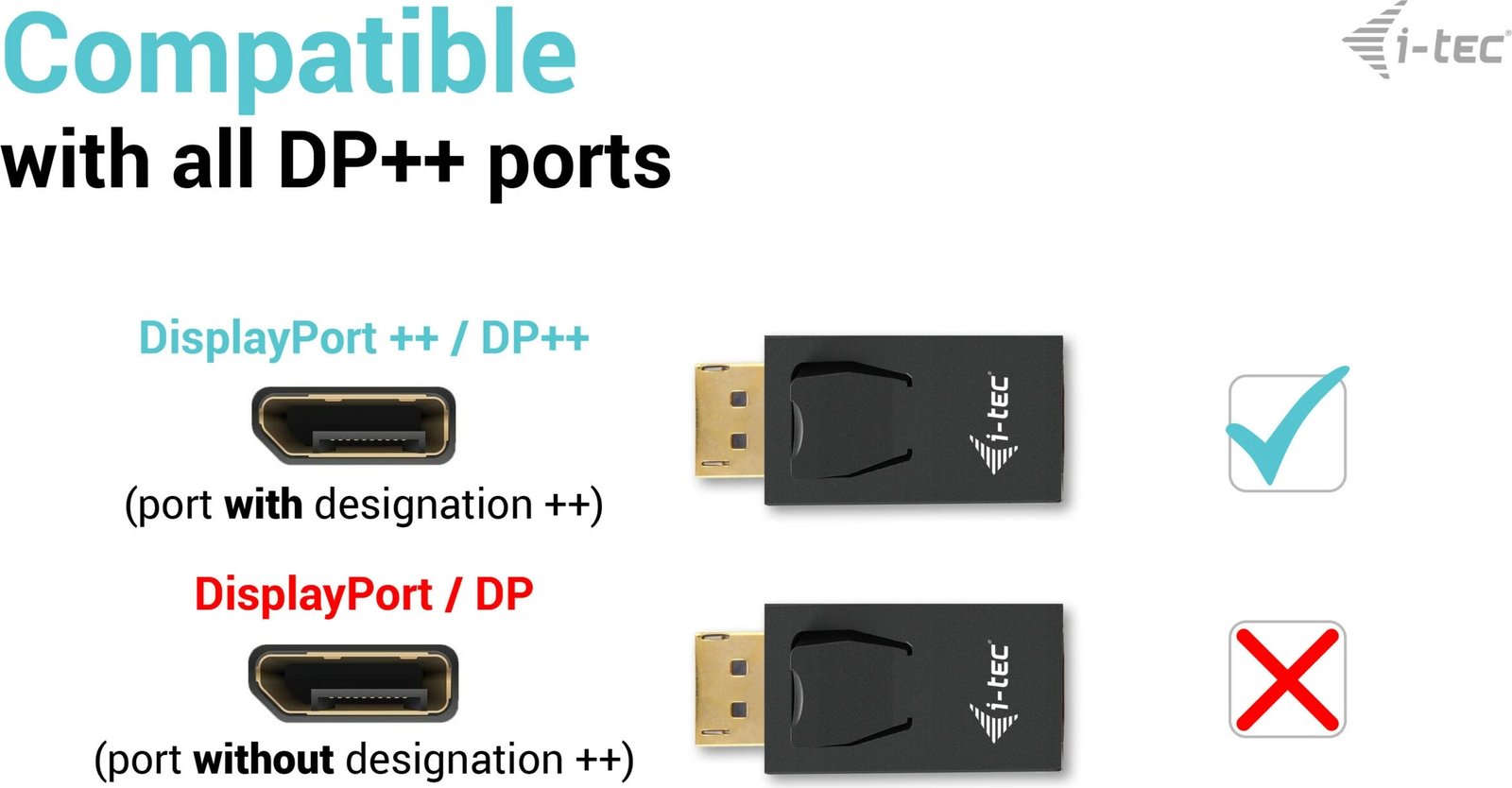 Adapter DisplayPort në HDMI I-Tec, pasiv, i zi