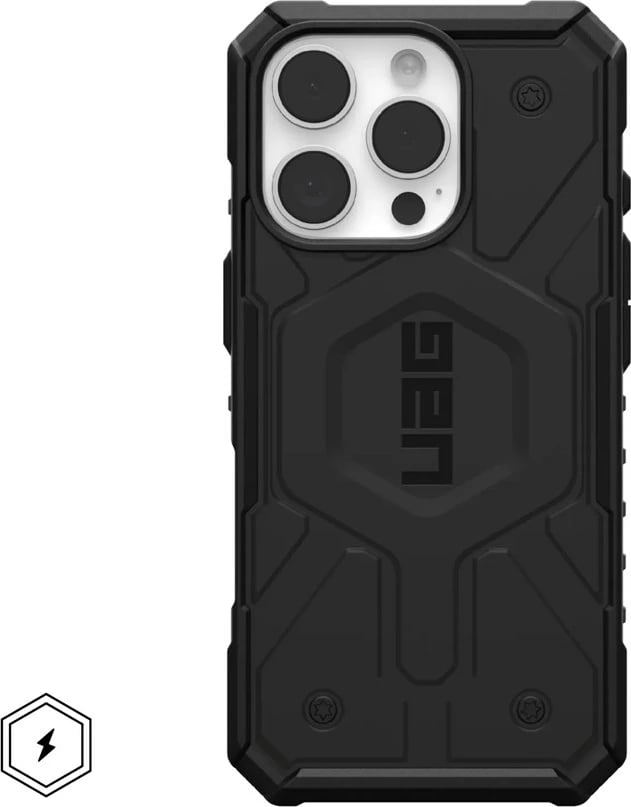 Mbështjellës Urban Armor Gear Pathfinder për celular, për Apple, 16 cm (6.3"), TPU, i zi