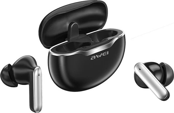 Kufje AWEI T50 TWS, Bluetooth 5.3, me stacion karikimi, të zeza