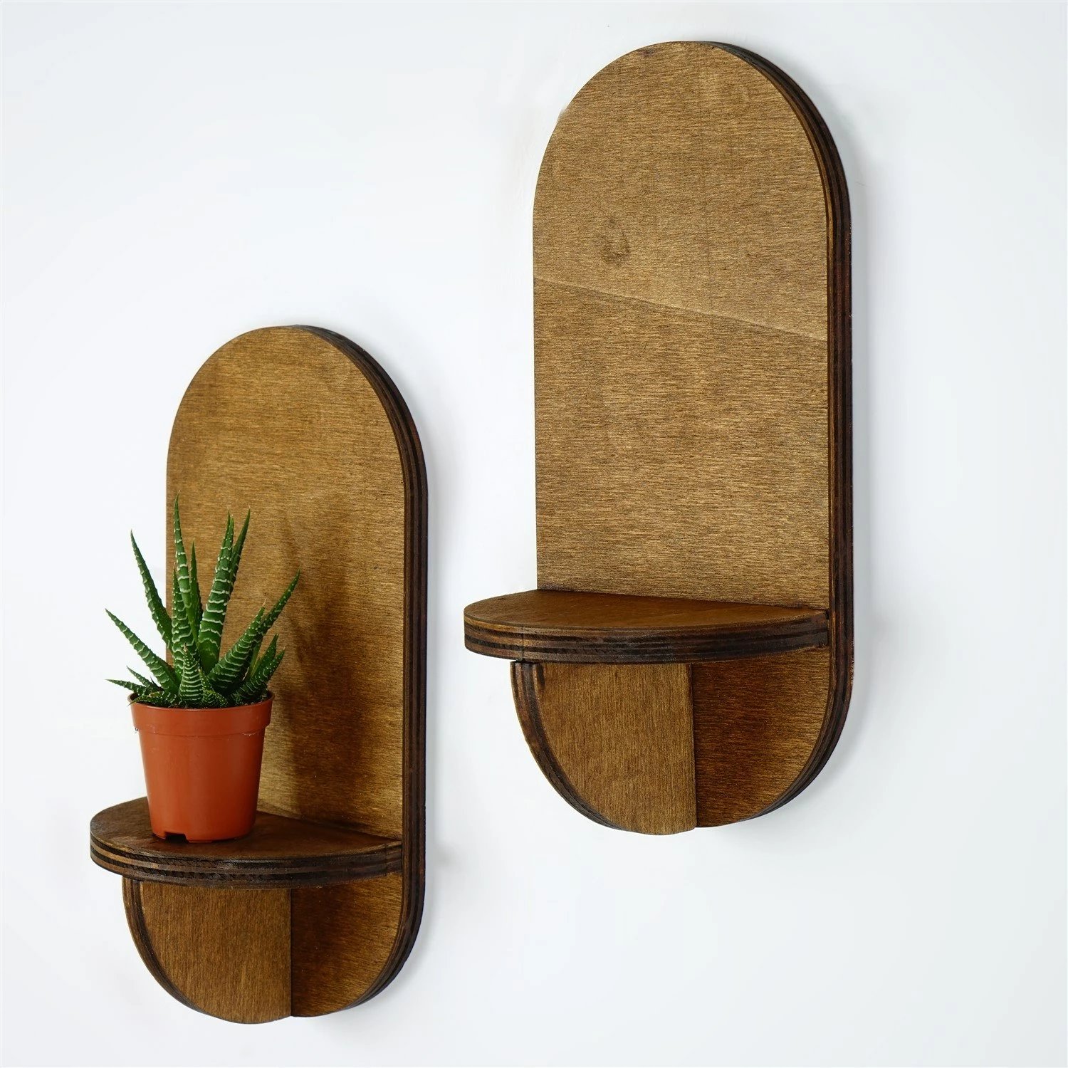 Raf muri Hanah Home, Raf262, ngjyrë arre, 2 copë