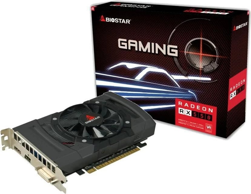 Kartë grafike Biostar Radeon RX550 AMD, 4 GB, GDDR5, e zezë