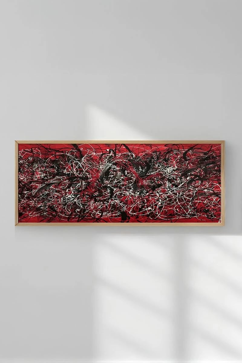 Pikturë dekorative me kornizë, Wallity, Artsmdfyty10-50120, shumëngjyrëshe, 50x120cm