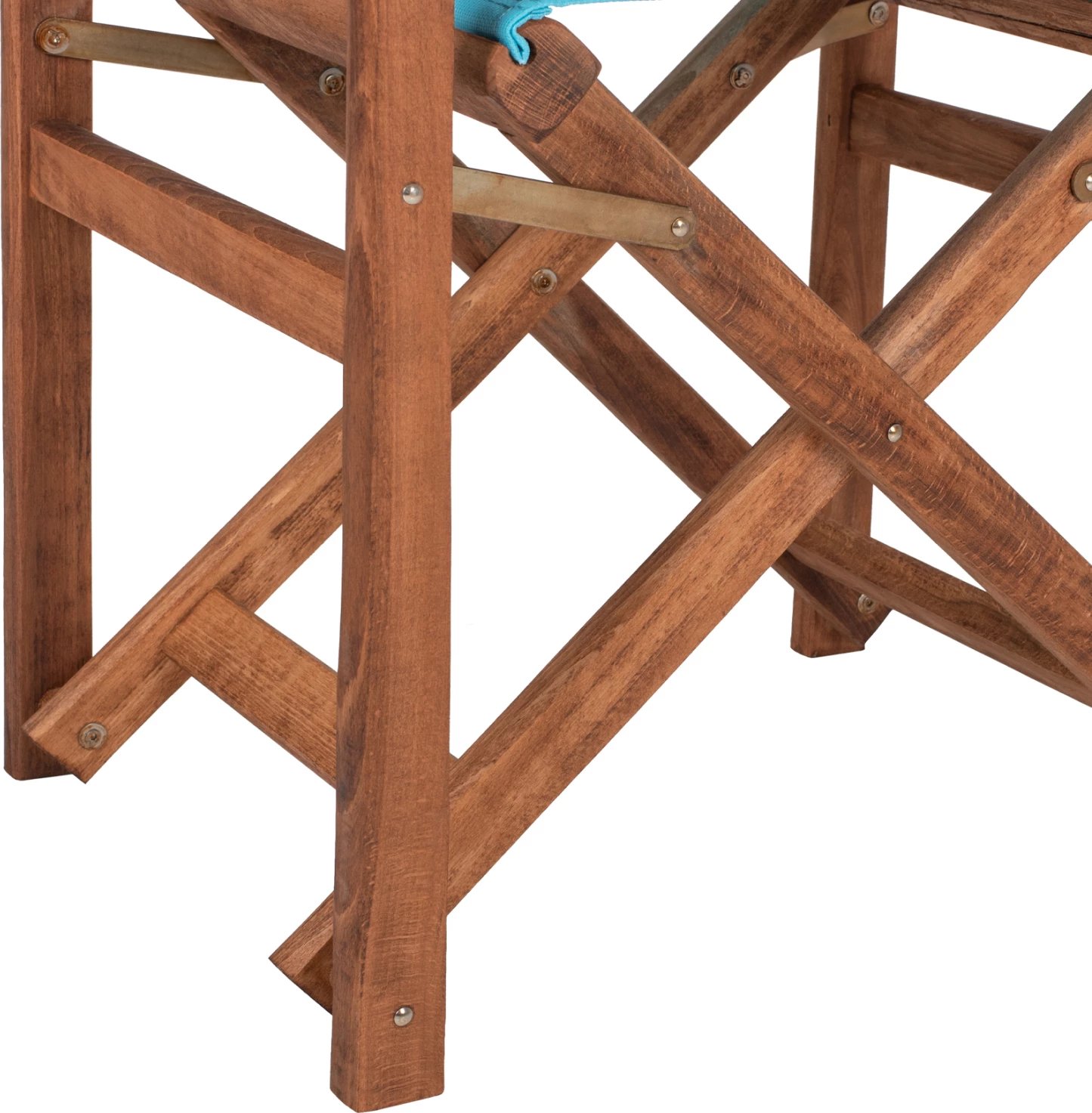 Karrige regjisori LIMNOS FH10368.08, ngjyrë arre dhe tekstilene qiellor, 57x54x88.5 cm