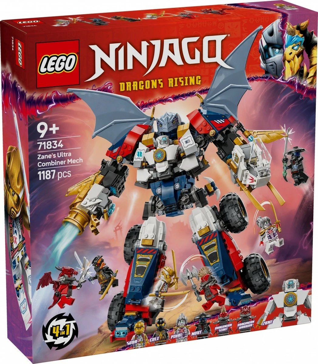 Set LEGO Ninjago Multi-functional Ultramech Zane 71834, 1187 pjesë, për fëmijë, plastikë