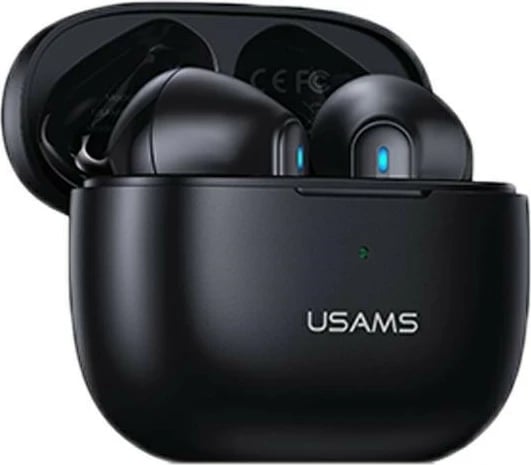 Kufje TWS USAMS NX10 Series, Bluetooth 5.2, mikrofon i dyfishtë, e zezë