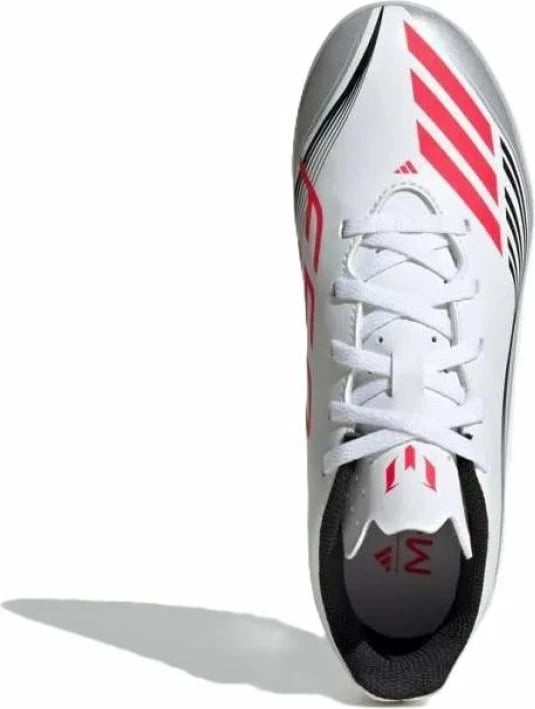 Çizme futbolli për fëmijë adidas, të bardha