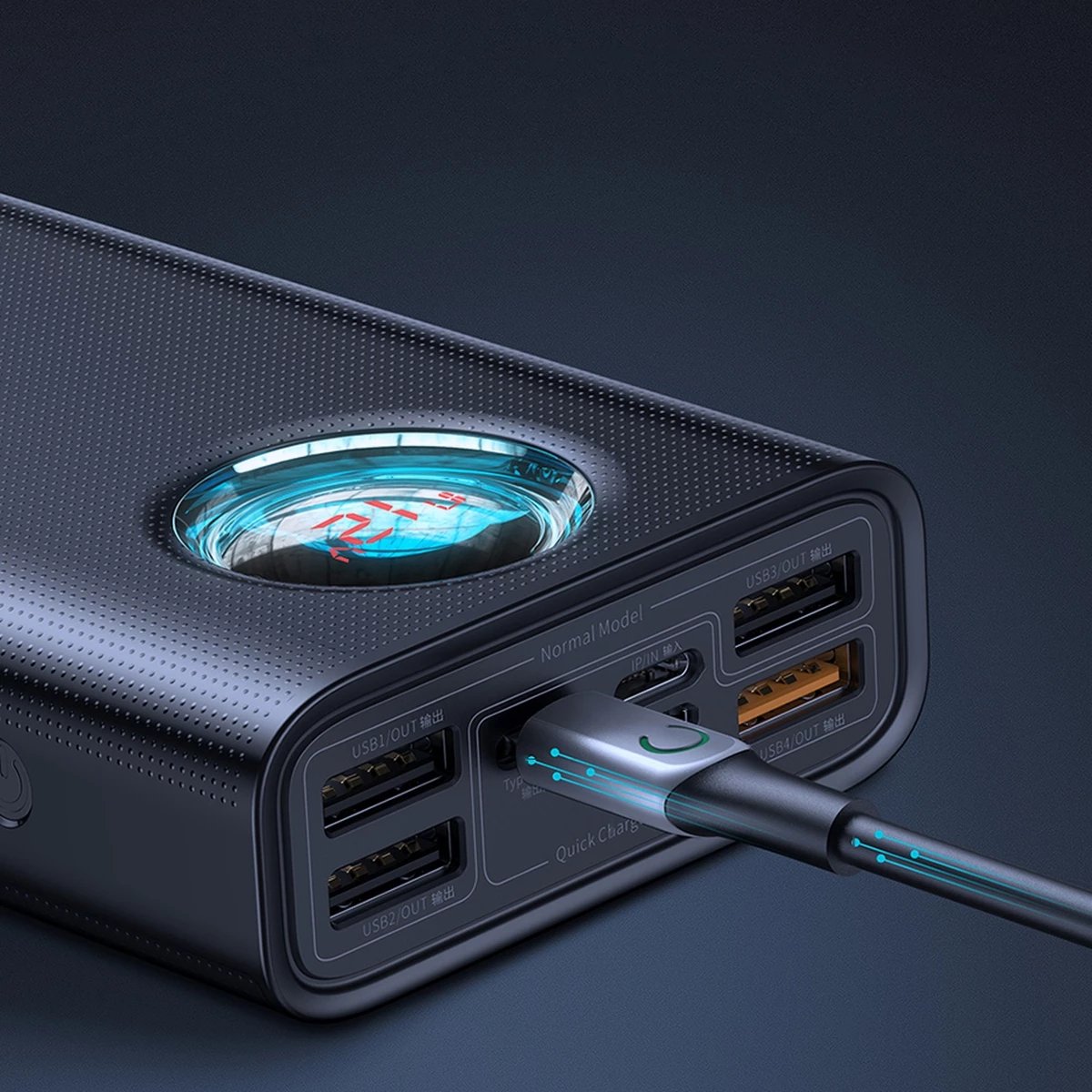 Powerbank Baseus Amblight 30000mAh, 65W, i bardhë Powerbank Baseus Amblight 30000mAh, 65W, i bardhë