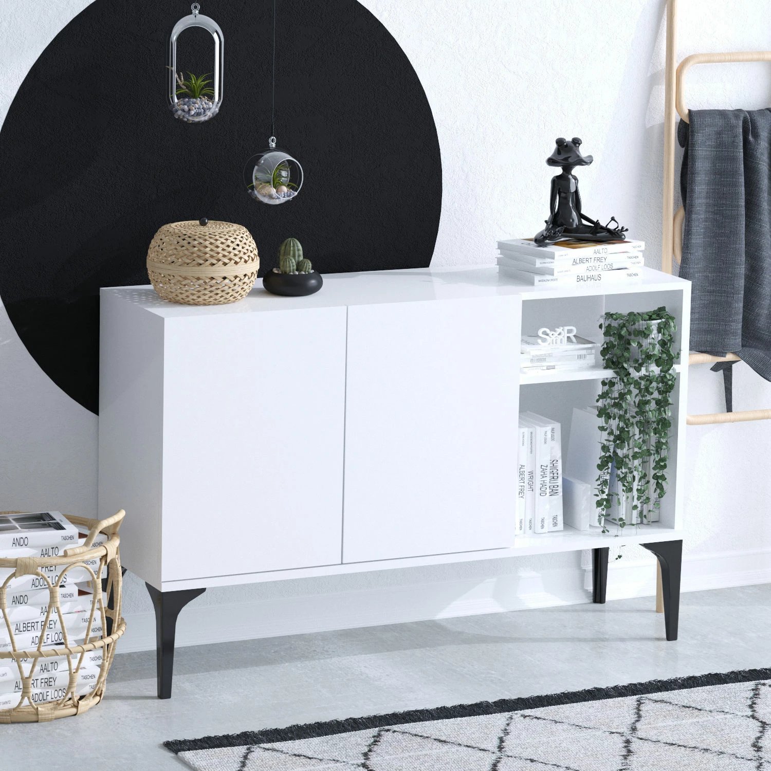 Konsolë Hanah Home, Galaxy, e bardhë, Dec0075