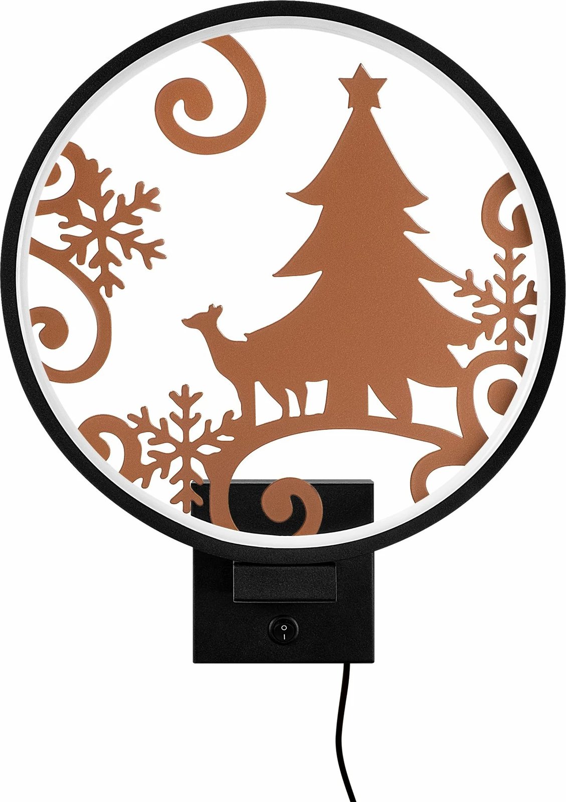 Llambë muri Opviq, XMAS19, ngjyrë e zezë dhe bakri