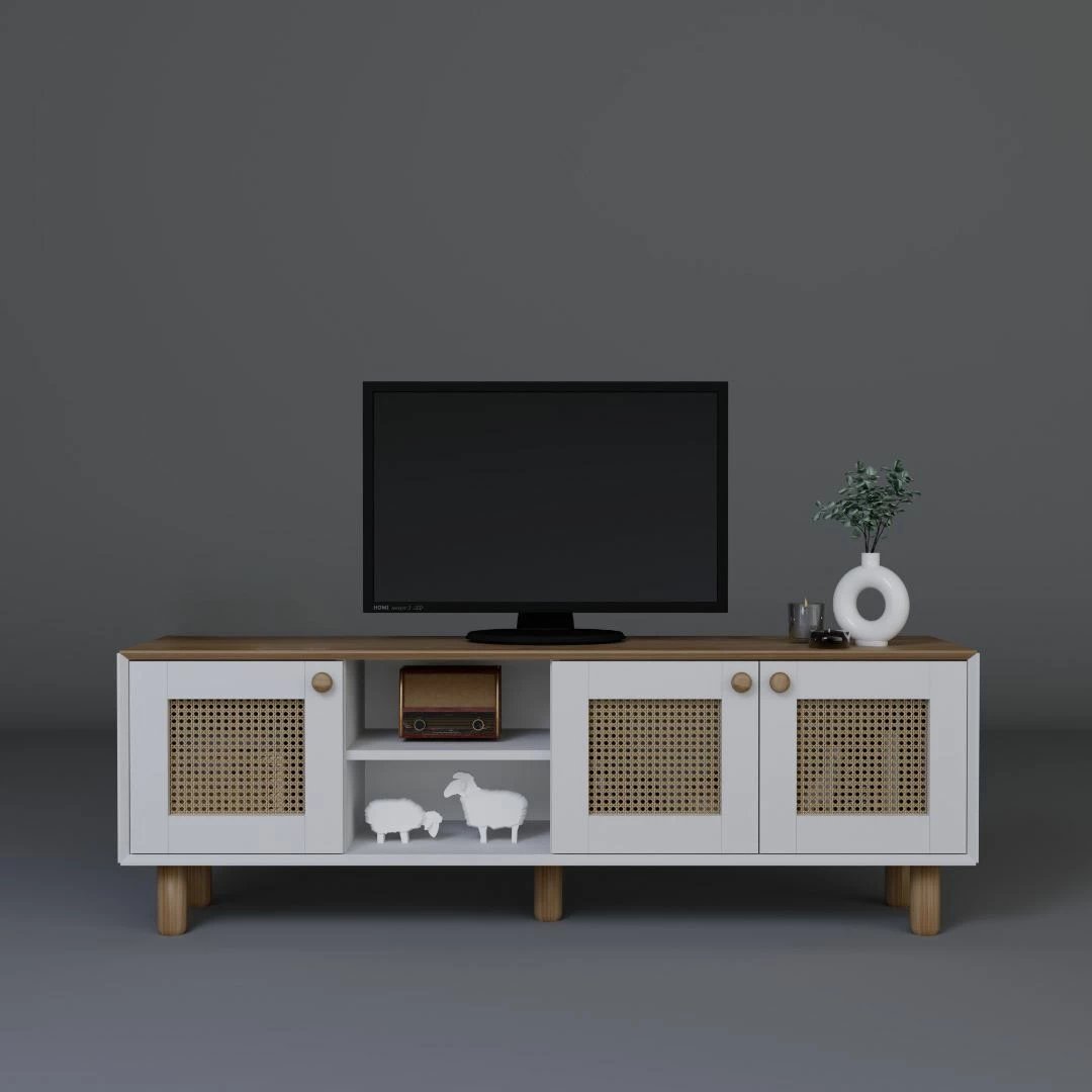 Komodë TV Skye Decor, stil bohemian, ngjyrë lisi Garden, 1600-143