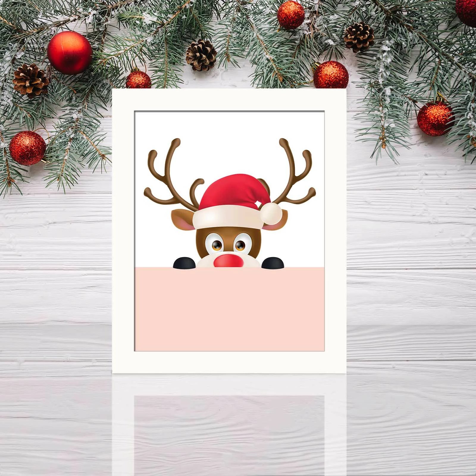 Pikturë dekorative me kornizë, MDF, shumëngjyrëshe, Wallity, BCTNOEL-005, 23.5x28.5cm