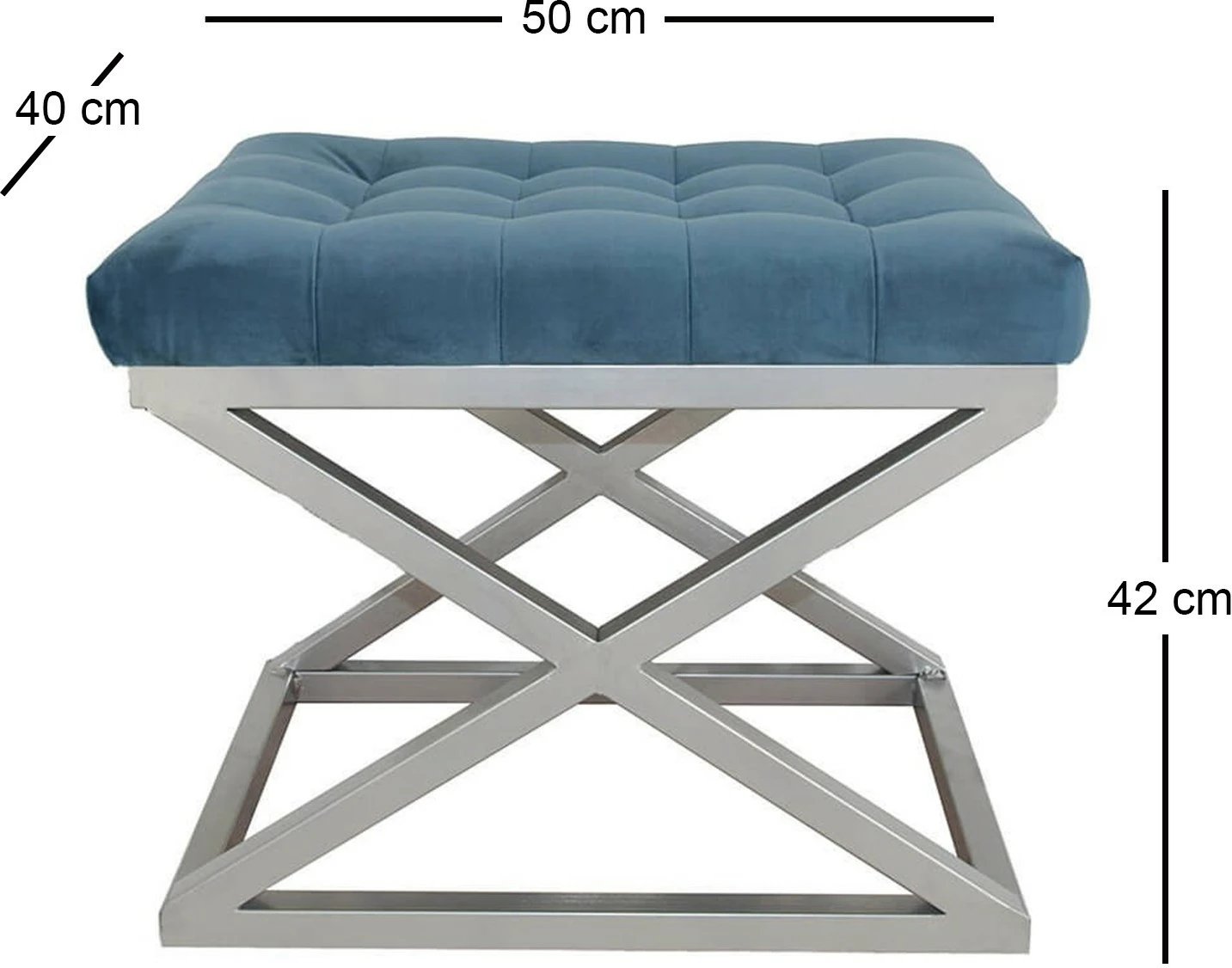 Puf Atelier del Sofa, kapraz, argjend dhe kaltër