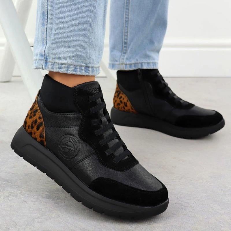 Çizme femrash Rieker Remonte D2V70-03, të zeza