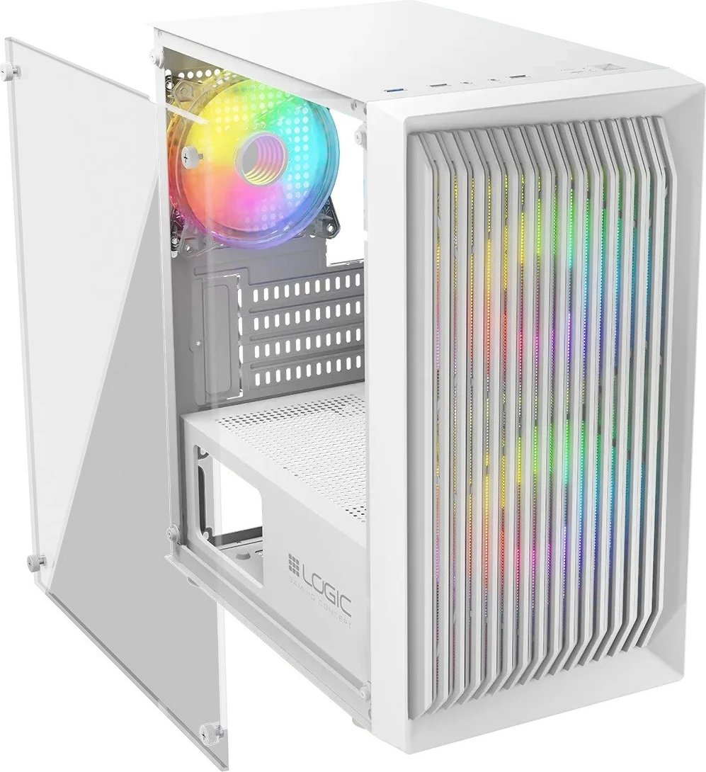 Kasë Logic Concept Atos ARGB Mini, Micro ATX, e bardhë Kasë Logic Concept Atos ARGB Mini, Micro ATX, e bardhë