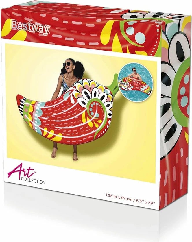 dyshek noti i fryrë, Bestway, Paprička, 1.95 x 0.99 m, e kuqe