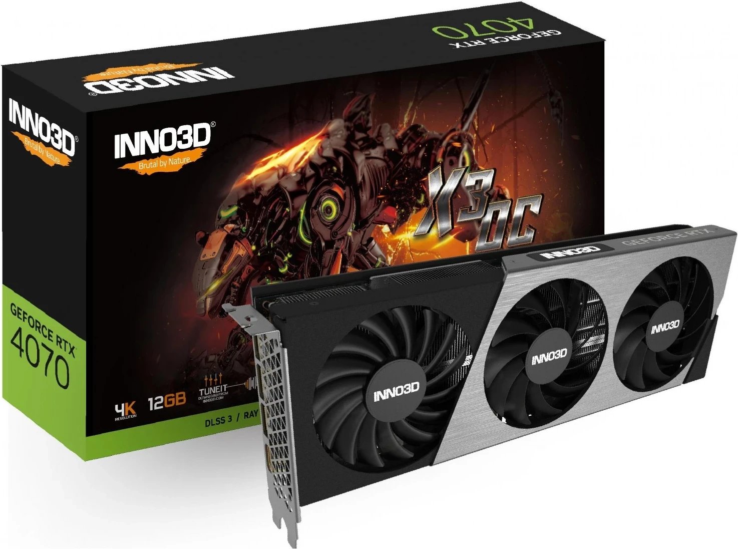 Kartë grafike Inno3D, GeForce RTX 4070 X3 OC, DLSS 3,12GB GDDR6X