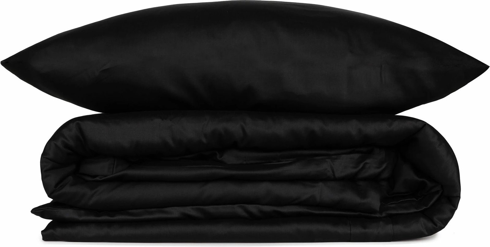 Set mbulesë jorgani XXL prej sateni, ngjyrë e zezë, L'essentiel