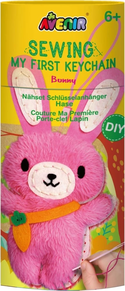 Set DIY mbajtëse çelësash MG DYSTRYBUCJA CH221638, lepurush, për fëmijë, Rozë/Portokalli/Jeshile