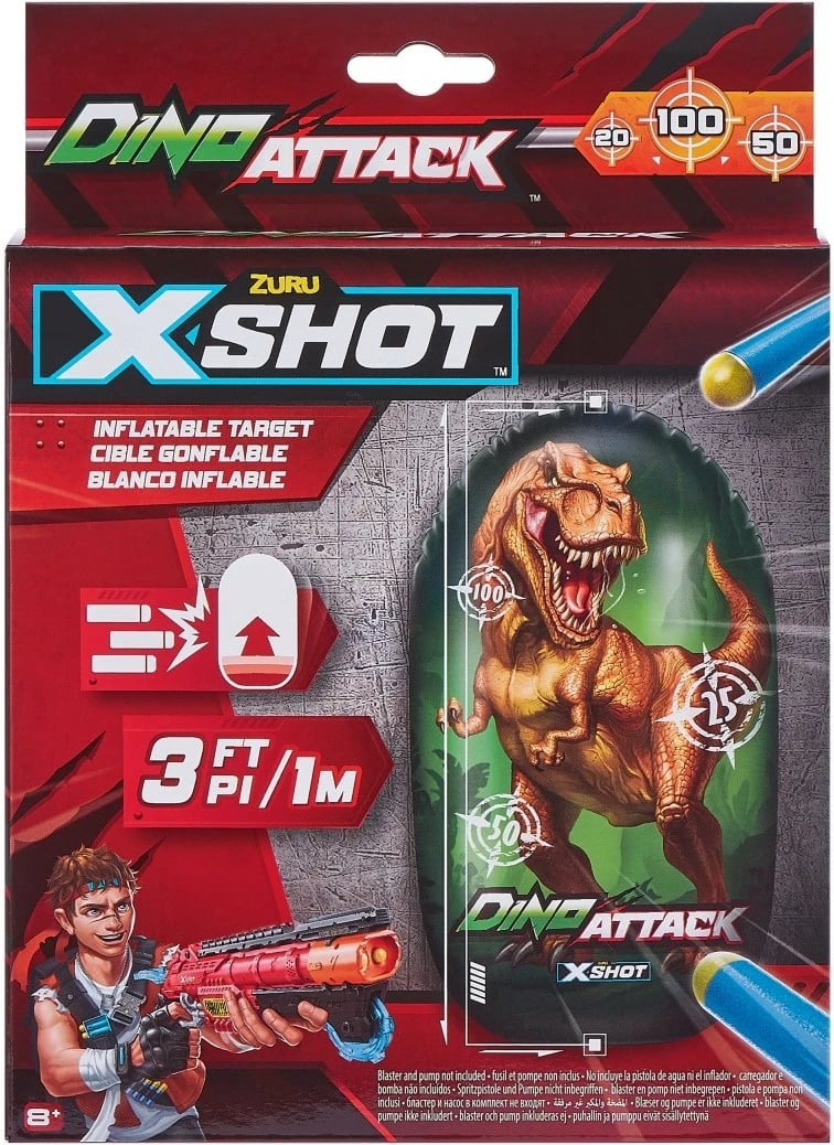 Objektiv fryrëse Dino Attack ZURU X-Shot, 1 metër, shumëngjyrësh