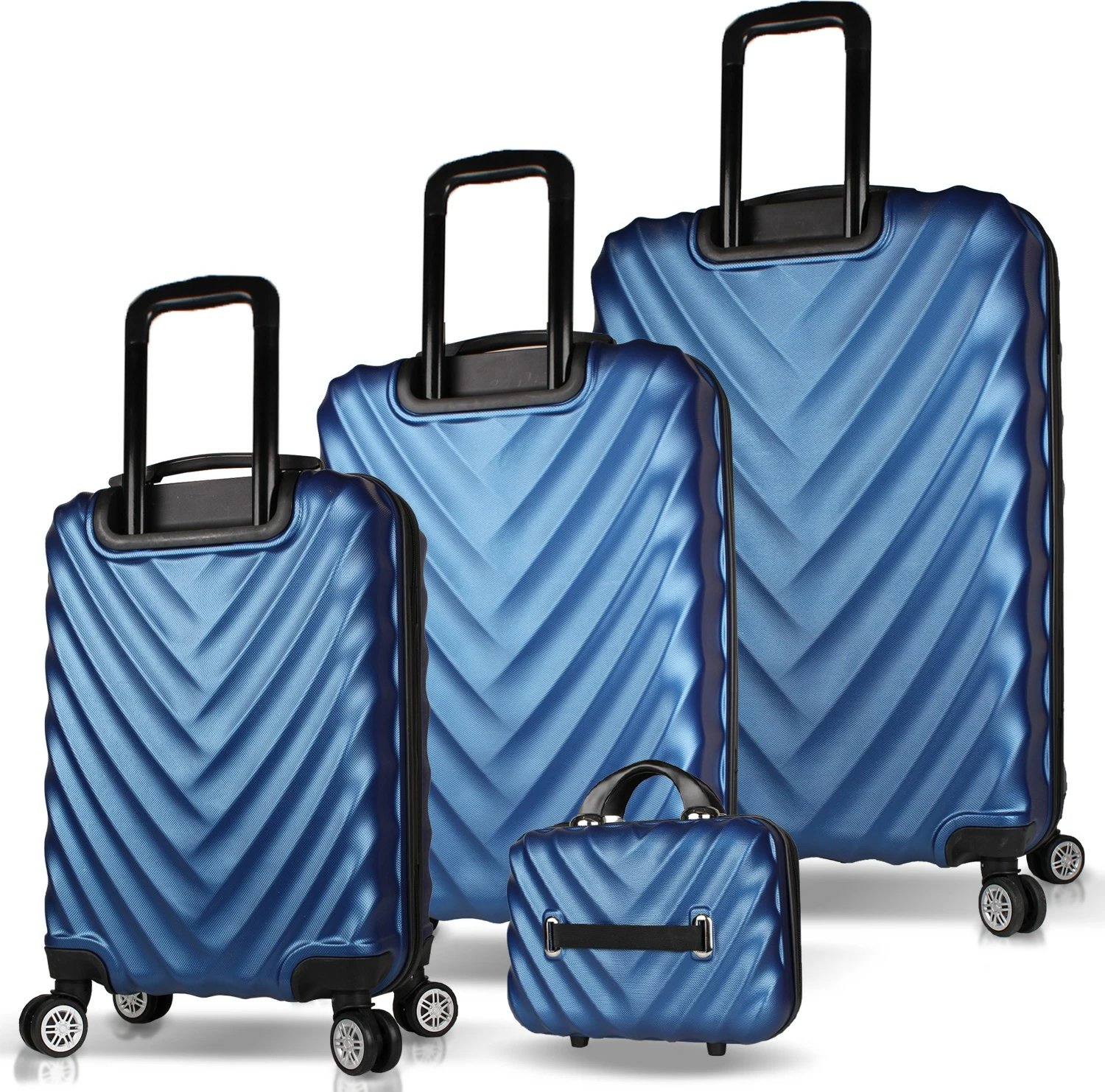 Set valixhesh (4 copë), ngjyrë kaltër e errët, Zoozie Bags, 7293