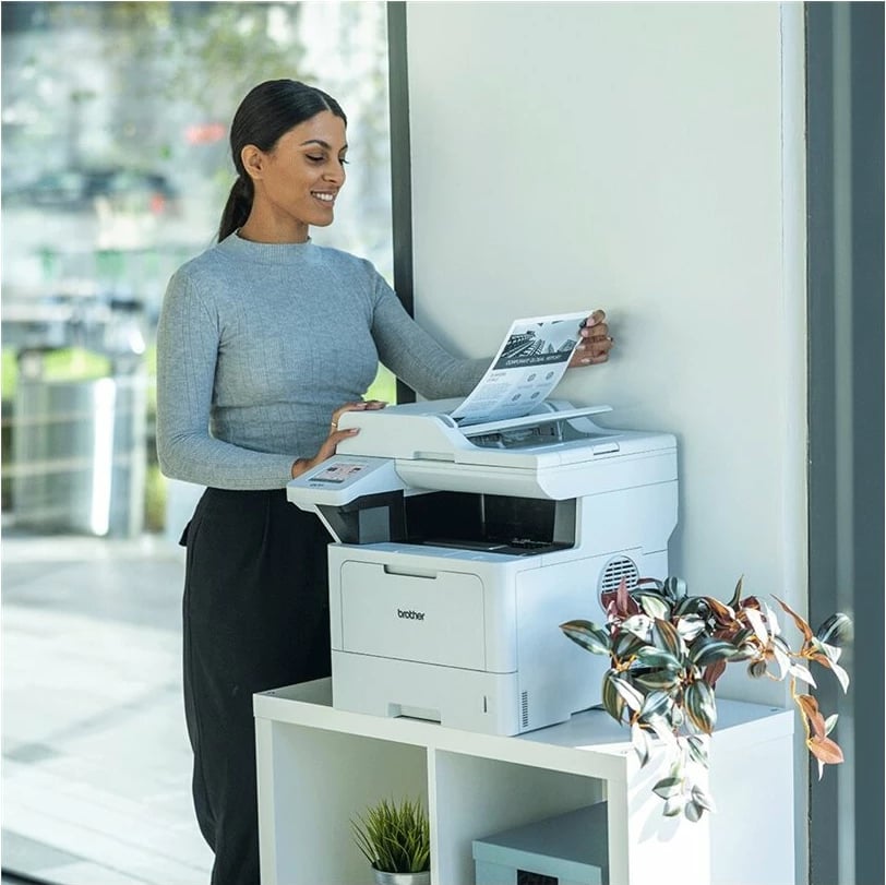 Printer multifunksional Brother DCPL5510DWRE1, laser, A4, Wi-Fi, NFC, gri
