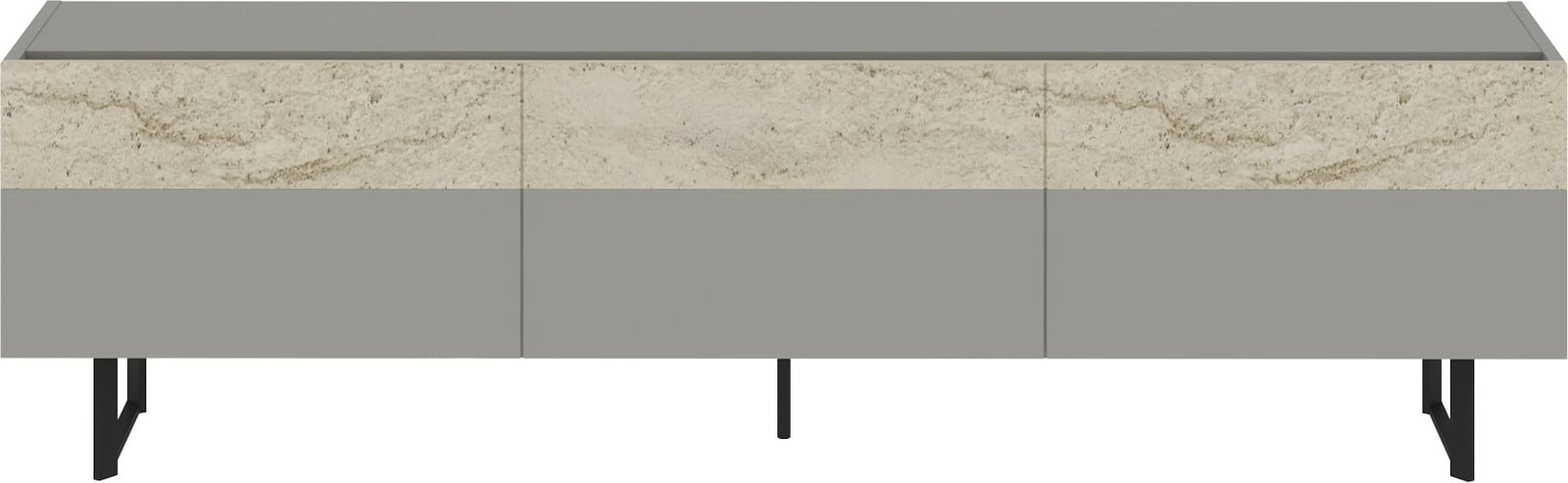 Komodë TV Skye Decor, ngjyrë gri, travertin